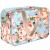 Hcfgs flower cultural bag full size waterproof large cosmetic bag travel make-up bags organizer for women and women (blue rose)