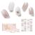 NAILOG Semi Cured Gel Nail Strips 34 pcs Salon-Quality Gel Nail Stickers Long Lasting Nail Wraps for Women with Soft Gel Finish Astria