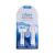 Triple Bristle Replacement Brush Head Refills | Innovative 3 Head Design | Compatible with Triple Bristle Brand Sonic Toothbrush | Color Changing Indicator Bristles | 2 Pack (Blue)