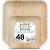 Chic Leaf Palm Leaf Plates Disposable Bamboo Plates Like 10 Inch & 7 Inch Square Party Pack (48 Pc) Compostable and Biodegradable - Better than Plastic and Paper Plates Set (48 Pc)