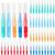 50 Pieces Interdental Brush Toothpicks Tooth Flossing Head Oral Dental Hygiene Brush Teeth Cleaner Dental Floss Stick Tooth Cleaning Tool