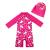upandfast Baby Girl One Piece Swimwear Suits with Sun Hat Toddler Swimsuits UPF 50+ Sun Protection 6-9 Months Rose