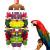 Mqupin bird parrot chewing toys 22 inch parrded play stuff colorful natural safe wood block swing for chewing for all parrots & bird (colorful) large-650g