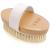 Wet and Dry Body Brush Exfoliator - Soft Bristle Brush Naturally Exfoliates Dead Skin, Smooths Cellulite, Slows Aging, Stimulates Lymph and Blood Flow by Scala Beauty, 5 x 2.75 in Dry Brush