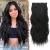 Feshfen clip in extensions 4PCs 50 cm full of head hair extensions with clips synthetic corrugated hair exension natural black wavy hair extensions clip in hair part for women 180g