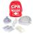 Ever Ready First Aid Adult and Infant CPR Mask Combo Kit with 2 Valves with Pair of Vinyl Gloves & 2 Alcohol Prep Pads - Red 1
