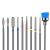 MelodySusie 10pcs Nail Drill Bits Set, 3/32 Inch Diamond Cuticle Nail Bits Kit for Nail Drill E-File, Manicure Pedicure Remover Tools for Acrylic Gel Nails, Salon Home Nail Care Supplies, Silver