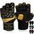 MoneyFyte Quick Gel Boxing Wraps Under Boxing Gloves - Kickboxing MMA Muay Thai - Fist, Knuckle, Wrist Wrap Protection Inner Glove Hand Wraps - Men Women Kids Black/Gold S/M