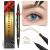 Imethod microblading eyebrow pencil-Eyebrow Pencil 2-in-1 dual-ended eyebrow pencil with 3-tine-micro fork tip applicator & precise brush tip creates natural eyebrows light brown 01 light brown