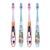 Jordan Step 3 Kids Toothbrush, 6-9 Years, Soft Bristles, BPA Free - 4 Pack - Blue & Pink Blue,pink