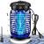 Wueaoa insect destroyer electrically with LED light 15W 4200V UV mosquito lamp outdoor mosquito trap electrically fly trap electrically insect trap electrically for inside and outside gray