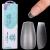 TOMICCA Short Coffin No File Nail Tips- Soft Gel Full Cover 360PCS Matte Clear False Acrylic Nail Gel Tips Kit for Soak Off Nail Extensions Kit 15 Sizes 360-Short-C1
