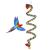 Ledoo Spiral Cotton Rope Bird Perch Parrot Budgie Rope Spiral Perch Parrot Budgie Rope Spiral Perch Colorful Cotton Swing with Bell (100cm)