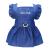 Dog dress puppy luxury rock dog clothing princess dresses wedding evening dress tutu rock jeans skirt for small dogs girl xl dark blue