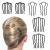 WLLHYF 6 PCS Hair Fork Clip Hair Side Combs U Shaped Messy Updo Bun Hair Pin Teeth Pins Stick Vintage Meatball Hair Styling Tool Accessories for Women Girls 6 PCS Black