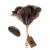 Ostrich Feather Duster,Feather Duster Fluffy Natural Genuine Ostrich Feathers with Wooden Handle and Eco-Friendly Reusable Handheld Ostrich Feather Duster Cleaning Supplies, Gray and Brown(Length 16") Gray Brown 16"