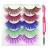 Colored Lashes With Comb Set 5 Pairs Colorful Eyelashes Halloween Easter Faux Mink Colored False Eye Lashes Long Dramatic Party Fake Eyelashes Makeup Tools MQ3-15MM