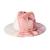 Gossifan Tie-dye Wide Brim Fedora Hats for Women Multicolor Felt Panama Hat Gold Pink 7 1/8-7 1/4