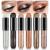 evpct 6 Colors Gold Liquid Glitter Eyeshadow Colorful Liquid Eyeliner Set Silver Shimmer Sparkle Shiny Light Glitter Metallic Pigment Eye Shadow Liner Makeup Palette Kit Quick Drying Longwearing A 1 Count (Pack of 1) 6 C...
