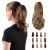 Sofeiyan 13" Ponytail Extension Long Curly Ponytail Clip in Claw Hair Extension Natural Looking Synthetic Hairpiece for Women Brown & Blonde Brown & Blonde 13"Claw Clip in