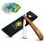 The Cambridge Cutthroat Straight Edge Razor Kit with 10 Blades Missanda Hardwood & Stainless Steel Professional Barber Cut Throat Razor, Premium Mens Single Blade Razor Shaver, Moustache & Beard Shaper Trimmer, Leather Travel Pouch Included