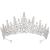 SWEETV Crystal Wedding Tiara for Women Royal Queen Crown Rhinestone Princess Tiara Hair Accessories for Quinceanera Pageant Prom Birthday Audrey Silver 0.Silver
