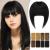 RUWISS Clip in Fringe 100% Human Hair Clip in Bangs Thick Bangs Fringe with Temples Fringe Extensions Clip in Hair for Women Bangs Hairpieces for Daily Wear(Natural-black ) 15 g (Pack of 1) Natural-black