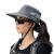NPJY Sun Hat Womens Men 3 Wide Brim UPF 50+ Fishing Beach Bucket Hats Grey(ponytail Hole) 1