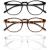Przene 3 Pack Blue Light Blocking Glasses Women/Men,Retro Round Computer Glasses Anti Eye Strain/UV/Glare, Gaming Glasses. (Black/Crystal/Amber)