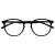 Opulize Met - Blue Light Blocking Glasses Slim Round Frame Scratch Resistant Spring Hinges Improve Sleep Computer Gaming Anti-Reflective Black Mens Womens B60-1 +0.00 0 Magnification (Pack of 1) Black