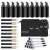 TCJJ 40 PCs eyelash shampoo bottle brushes set contain 10PCs eyelash brushes 10PCs eyelash brush pipes 10PCs eyelashes shampoo foam donor bottle 10pcs eyelashes Aftcare bag black l