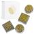 Wazakura 4PCS Mini Ikebana Kenzan Japanese Flower Holder  Made in Japan  Floral Arranging Pin Frog  Round Square - 1(24mm) Brass