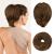 BARSDAR HAARDIAD HAIR Extensions Hair-Knoten-Horse-Horse-Extension straight synthetic hair part short ponytail rolls hair jewelry just scrunchy for women light golden brown 20cm 12 light golden brown