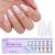 Bartbox Short Almond Press on Nails Short Full Cover Nail Tips For Geln gel Mandel Nagips Soft Gel Nagel Tips Pre-Designed Xcoattips White Short Artificial fingernails for Nail Extensions Short Almond White