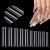 500Pcs XXL Extra Long Nail Tips No C Curve Clear Square False Nails Professional Set 10 Sizes Ballerina Shaped Straight Fake Nails Half Cover Press on Nails Extension Kit for DIY Nail Art 500 Piece Assortment