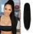 Fine ponytail extensions with cord strain long straight braid cord strip ponytail hair part smooth hair extensions synthetic drawstring ponytail extension for women 50 cm natural black natural black 1#cordely-50 cm 50 cm (1 Pack)