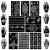 Koogel 18 Sheets Henna Tattoo Stencil Kit, 97 PCS Temporary Glitter Airbrush Flower Tattoo Stencils for Women and Girls Arabian Realistic Tattoo Stickers for Face Paint Body Art Black-1