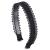 COOLSTEELANDBEYOND Elegant Black Leaf Petal Branch Lace Headband Hair Wreath Headband Hairband Party Prom