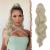 Feshfen ponytail hair part hair extension with cord strain ponytail extension synthetic wavy curly curly curve ponytail extension for women ashblond 60cm 60 cm ashblond