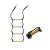 MVBouresu Boat Rope Ladder, Heavy Duty Climbing Rope 400Lbs Strength, 14mm Reinforced Polyester Line, Rigid Resin Step Design, Outdoor Ladder for Inflatable Boat, Kayak, Motorboat, Canoeing (4 Step)