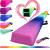 PreGymnastic Folding Balance Beam 8FT/9.5FT -Extra-Firm Suede Cover with Shinning Sticker and Carry Bag for Home/School/Club/Travel A Rainbow 8ft 8ft