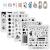 Kads Nail stamp plate Christmas motif nail art stamp stencil snowflake Santa Claus Christmas tree stockings manicure printing DIY picture nail stamp plate 5 pieces