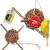 Vogelgaleria 2 Set Business with hay pasture ball 10cm for nibbling and climbing for birds |Best budgie toy for the cage |Ideal nibble toys bird accessories handmade