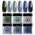 AZUREBEAUTY Dip Powder Nail Set Blue Sage Green Grey Shades, All Seasons 6 Colors Dipping Powder Starter Kit French Nail Art Manicure DIY Salon Gifts for Women, No Need Nail Lamp Cured