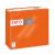 FATO-disposable napkins softness and gentleness pack with 40 napkins size 38x38 folded in 4 2-layer color orange 100% pure cellulose paper FSC certified