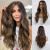 Haircube brown wig middle parting long curly women wigs 24 inch wigs for women naturally looking synthetic wigs medium3