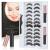 URAQT Magnetic Eyelashes with Eyeliner  12 Pairs Natural Look False Magnetic Eyelashes  Reusable Fake Eye Lashes for Makeup Eyelashes Extension 12 Pairs Magnetic Eyelashes
