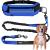 Edipets Jogging Leash Dogs Hands-Free Running Hiking Webbing Anti-Stress Reflective 160-220 cm (Blue)
