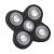 Men Electric Shavers Replacement Heads 5 in 1 Razor Replaceable Alternate Floating Washable Blade Trimmers Head (Black-1pcs)