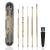 6 Pcs Ear Wax Removal Kit Professional Double-Headed Ear Pick Earwax Removal Tools 316L Stainless Steel Ear Cleaner Curette with Cleaning Brush and Storage Box Suit for Kid Adult(Gold)
